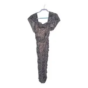 Missguided | Dresses | Missguided Mesh Ruched Bardot Midi Dress Floral Nwt  Us 6 | Poshmark